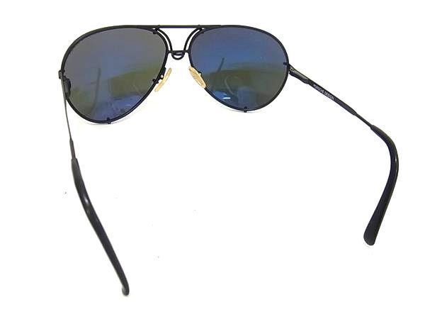 1円 ■極美品■ PORSCHE DESIGN ポルシェデザイン P0012 サングラス メガネ 眼鏡 メンズ ブラック系 AV7819の画像2