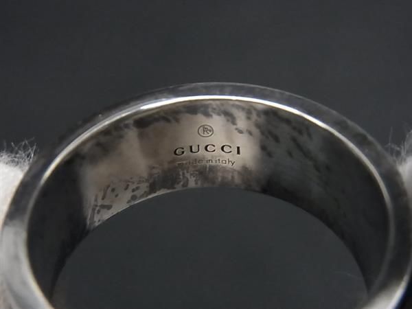 1円 ■美品■ GUCCI グッチ グッチゴースト SV925 リング 指輪 アクセサリー 表記サイズ23(約22号) メンズ レディース シルバー系 AX4857の画像4