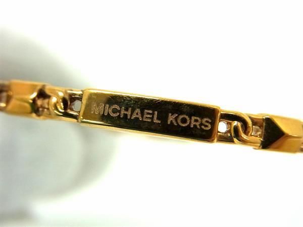 1円 ■美品■ MICHAEL KORS マイケルコース SV925 バングル ブレスレット アクセサリー レディース メンズ ゴールド系 AX4081の画像3