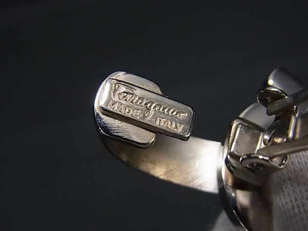 1円 ■美品■ Salvatore Ferragamo フェラガモ ガンチーニ クリップ式 イヤリング アクセサリー レディース シルバー系 AX4096_画像3