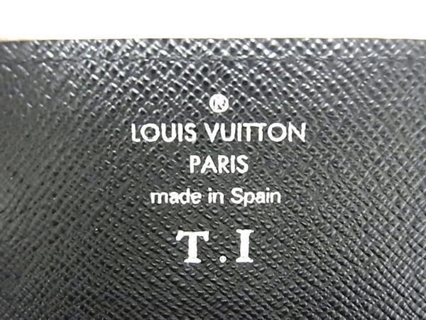 1円 ■極美品■ LOUIS VUITTON ルイヴィトン M30922 タイガ アンヴェロップ カルト ドゥ ヴィジット カードケース ブラック系 AX5357の画像4