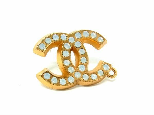 1円 ■極美品■ CHANEL シャネル ココマーク 02P カラーストーン ピンブローチ ピンバッジ アクセサリー レディース ゴールド系FC0815_画像1