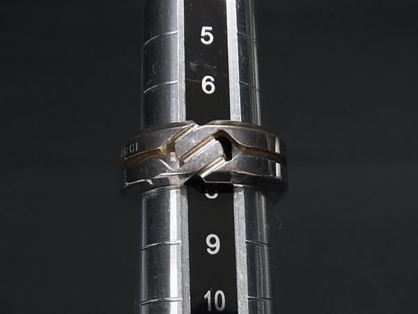 1円 ■美品■ GUCCI グッチ SV925 リング 指輪 アクセサリー 表記サイズ8 (約7号) レディース メンズ シルバー系 FC1701の画像3