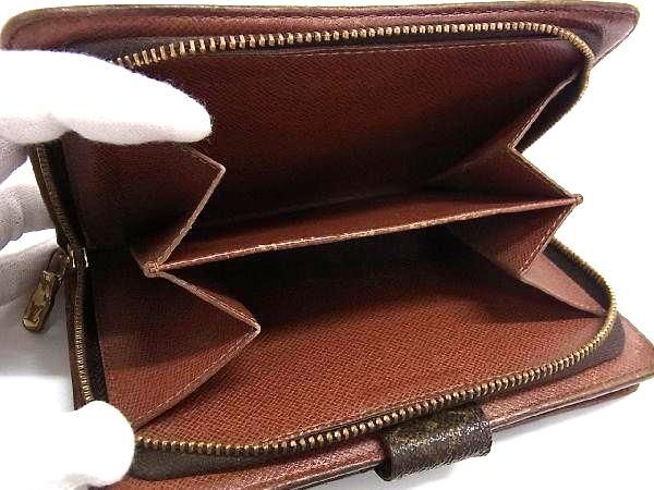 1円 LOUIS VUITTON ルイヴィトン M61207 モノグラム ポルトパピエジップ 二つ折り 財布 ウォレット レディース メンズ ブラウン系 FB0133の画像6