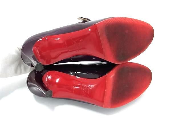 1円 ■美品■ Christian Louboutin クリスチャンルブタン パテントレザー ヒール パンプス 表記サイズ 37 (約24cm) 靴 シューズ FB0156の画像4