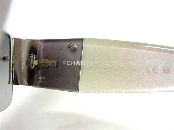 1円 CHANEL シャネル 4117-B c.124/8G 62□16 ココマーク ラインストーン サングラス メガネ 眼鏡 レディース メンズ オーロラ系 AY0744