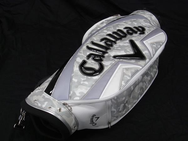 1円 ■美品■ Callaway キャロウェイ メッシュ ゴルフバッグ キャディバッグ ライトグレー系 BF7547の画像6