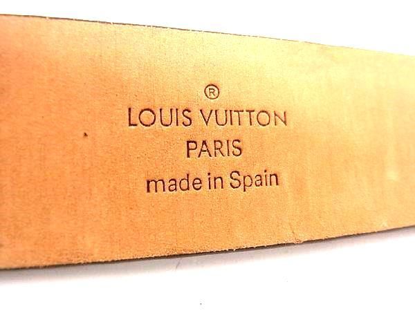 1円 LOUIS VUITTON ルイヴィトン M6809 サンチュールLST シルバー金具 ベルト 表記サイズ 85/34 メンズ ブラウン系 FC4077の画像5