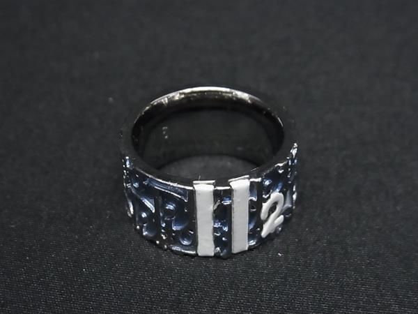 1円 ■極美品■ ChristianDior ディオール トロッター リング 指輪 アクセサリー 表記サイズ6 (約12号) シルバー系×ブルー系 AW5776の画像1