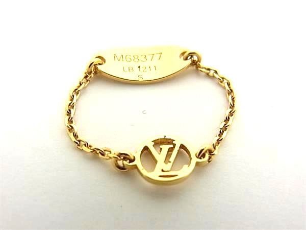 1円■美品■ LOUIS VUITTON ヴィトン M68377 セット3 バーグ ブルーミングストラス リング 指輪 表記サイズ S (約10号) ゴールド系 BJ2163の画像1