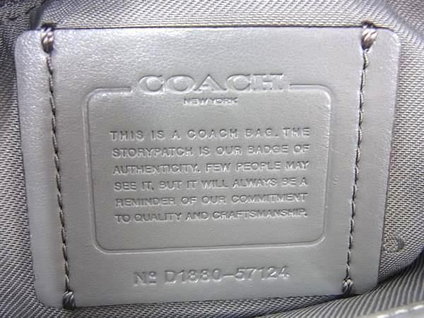 1円 COACH コーチ 57124 レザー 2WAY ハンドバッグ トートバッグ ショルダーバッグ 斜め掛けかばん レディース メンズ グレー系 BI1991の画像6