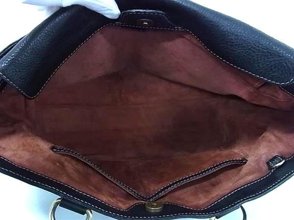 1 jpy # beautiful goods # TSUCHIYA KABAN earth shop bag manufacture place leather tote bag shoulder bag shoulder .. lady's black group BF7620