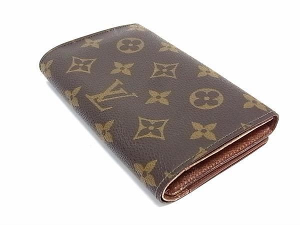 1円 LOUIS VUITTON ルイヴィトン M61730 モノグラム ポルトモネ ビエトレゾール 二つ折り 財布 ウォレット レディース ブラウン系 AY2057の画像2