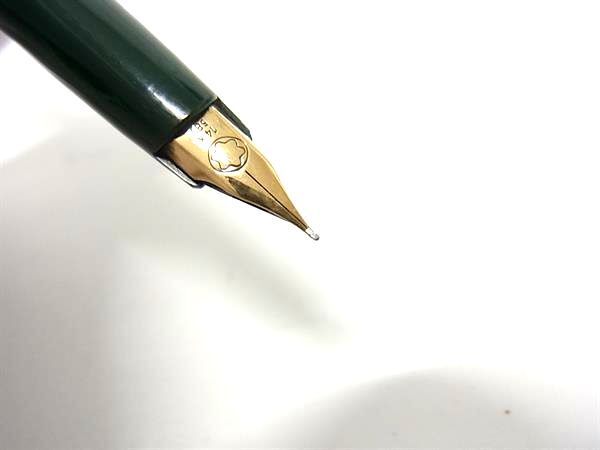 1円 MONT BLANC モンブラン ジェネレーション ペン先 14K 585 14金 万年筆 筆記用具 ステーショナリー グリーン系×ゴールド系 DA9134_画像3