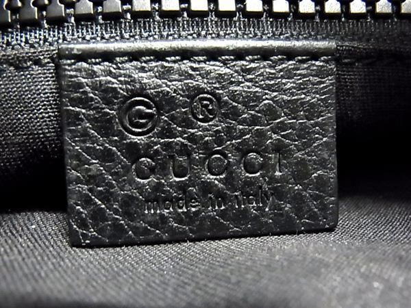 1円 ■新品同様■ GUCCI グッチ 449183 GG柄 ナイロン クロスボディ ショルダーバッグ 斜め掛け 肩掛け レディース ブラック系 FA5958