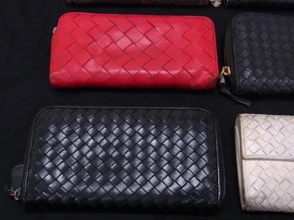 1円 BOTTEGA VENETA ボッテガヴェネタ イントレチャート ラウンドファスナー 二つ折り 財布 ウォレット 9点セット まとめ売り DA7564の画像4