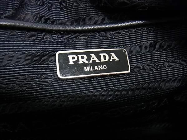 1円 PRADA プラダ テスートナイロン キルティング クロスボディ ショルダーバッグ 斜め掛けかばん レディース ブラック系 FA6018の画像6