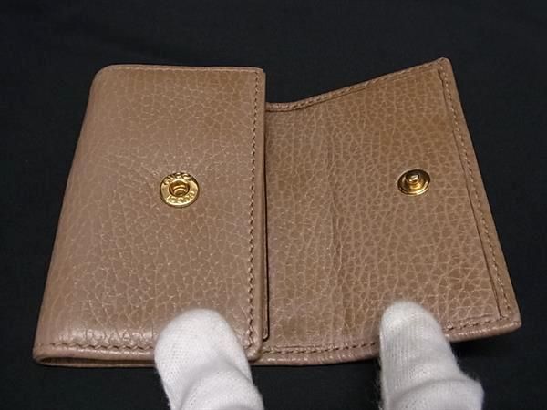 1 jpy # beautiful goods # GUCCI Gucci GGma-monto leather 6 ream key case key inserting lady's beige group AX5773