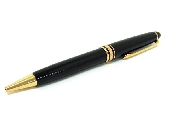 1円 ■美品■ MONT BLANC モンブラン マイスターシュテュック ツイスト式 ボールペン ステーショナリーブラック系×ゴールド系 AX4538の画像1