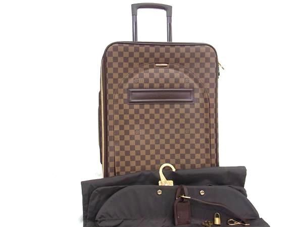 1円 ■美品■ LOUIS VUITTON ルイヴィトン N23294 ダミエ ペガス55 2輪 スーツカバー付き キャリーバッグ スーツケース ブラウン系 CD1453