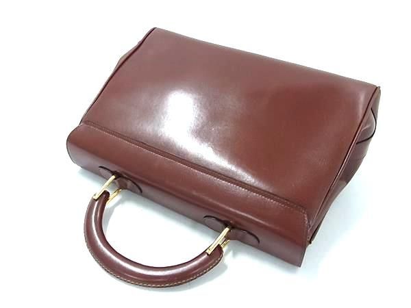 1円 ■美品■ TANINO CRISCI タニノクリスチー レザー ターンロック ワンハンドル ハンドバッグ レディース ブラウン系 BK0750