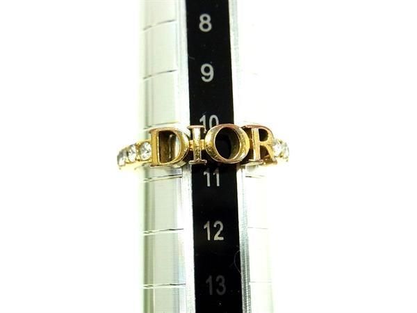1 иен ChristianDior Christian Dior стразы кольцо кольцо аксессуары указанный размер S ( примерно 10 номер ) оттенок золота FC1219