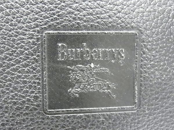 1円 Burberrys バーバリーズ レザー ミニボストンバッグ ハンドバッグ トートバッグ レディース ブラック系 AW8417の画像6