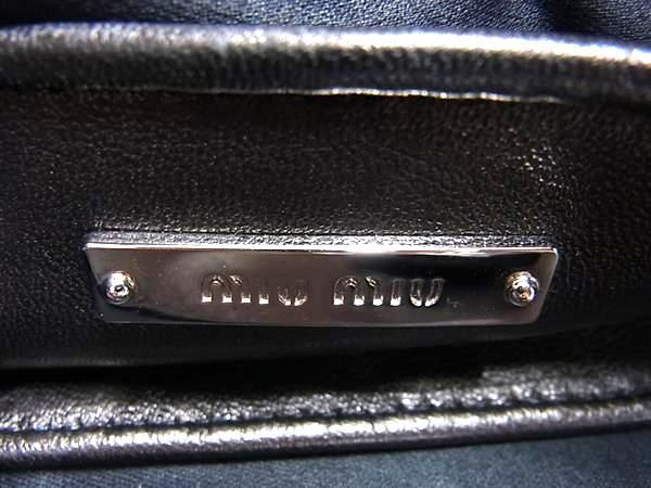 1 jpy # beautiful goods # miumiu MiuMiu ma tera  Senna pa crystal leather 2WAY handbag shoulder lady's black group BG7854