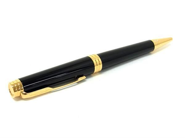 1円 ■新品同様■ PARKER パーカー ツイスト式 ボールペン 筆記用具 文房具 ステーショナリー メンズ ブラック系×ゴールド系 AW5651の画像2