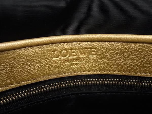 1円 ■美品■ LOEWE ロエベ ヘリテージ レザー クロスボディ ショルダーバッグ 斜め掛けかばん レディース ゴールド系 FA6017