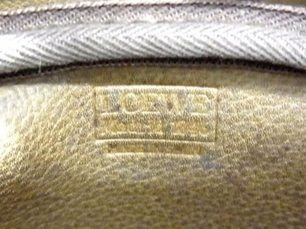 1円 LOEWE ロエベ アナグラム スエード クロスボディ ショルダーバッグ ポシェット 斜め掛け レディース カーキ系 BL0313の画像6