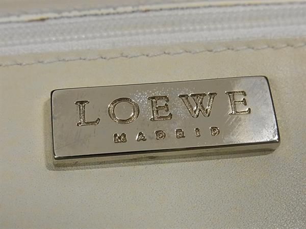 1円 LOEWE ロエベ レザー ワンショルダーバッグ 肩掛け レディース アイボリー系 FA5965の画像6