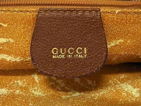 1円 ■新品同様■ GUCCI グッチ 007 1014 0231 バンブー レザー 2WAY ハンドバッグ ミニバッグ ショルダー 斜め掛け ブラウン系 FA5954