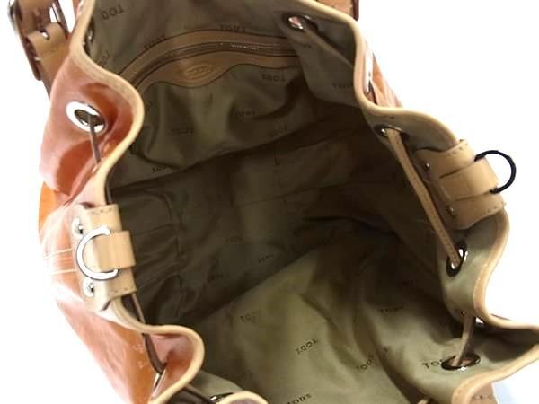 1 jpy # beautiful goods # TODS Tod's PVC× leather pouch type 2WAY Cross body shoulder bag handbag lady's brown group BG7938