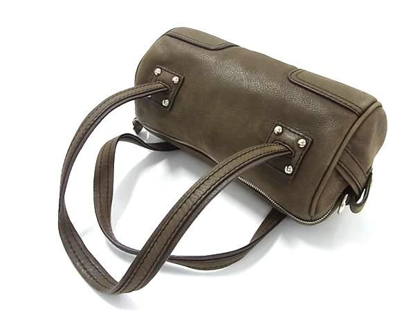 1 иен # прекрасный товар # LOEWE Loewe кожа дыра грамм ручная сумочка большая сумка Mini Boston женский оттенок коричневого BG7858
