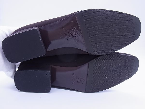 ■美品■ BRUNOMAGLI ブルーノマリ ナイロン ヒール パンプス 表記サイズ34 1/2(日本サイズ 約21.5cm) 靴 シューズ ブラウン系 DD2913の画像4