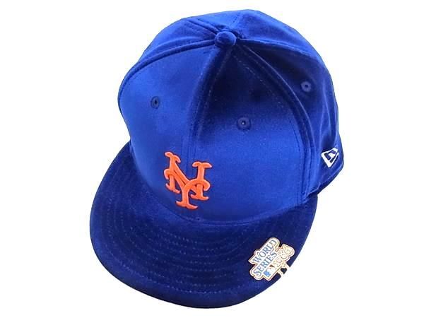 ■新品■未使用■ NEWERA ニューエラ WORLD SERIES 1986 ポリエステル クリップ付き キャップ 帽子 サイズ 7 5/8 ブルー系 AU9919_画像1