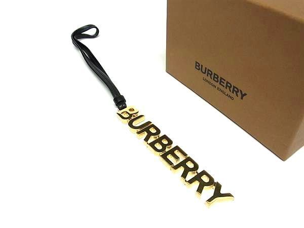 # beautiful goods # BURBERRY Burberry leather key holder bag charm lady's gold group × black group AV8795