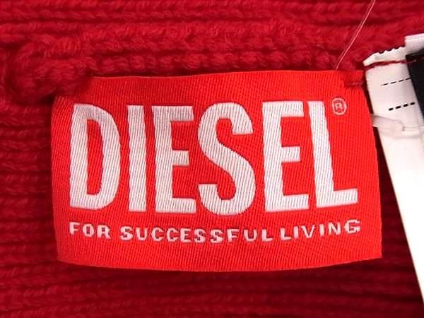 ■新品■未使用■ DIESEL ディーゼル ウール55％×コットン45％ ニット帽 ニットキャップ 帽子 レディース メンズ レッド系 AU9938_画像4