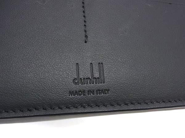 ■極美品■ dunhill ダンヒル PVC 総柄 二つ折り 長財布 ウォレット メンズ ブラック系×グレー系 AW1886_画像6