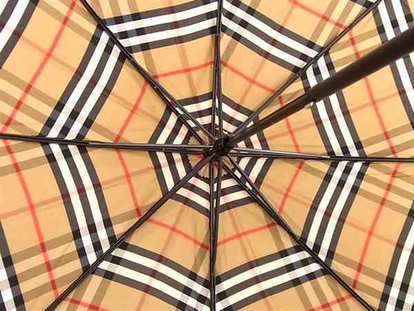 1円 ■美品■ Burberrys バーバリーズ ノバチェック 2段折り 折りたたみ傘 折り畳み傘 雨傘 高級傘 アンブレラ 雨具 ベージュ系 BH1973の画像3