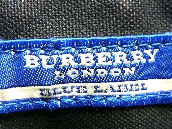 1円 BURBERRY バーバリーブルーレーベル ナイロンキャンバス×レザー チェック柄 ショルダーバッグ トート ベージュ系×ブラウン系 AX3029の画像6