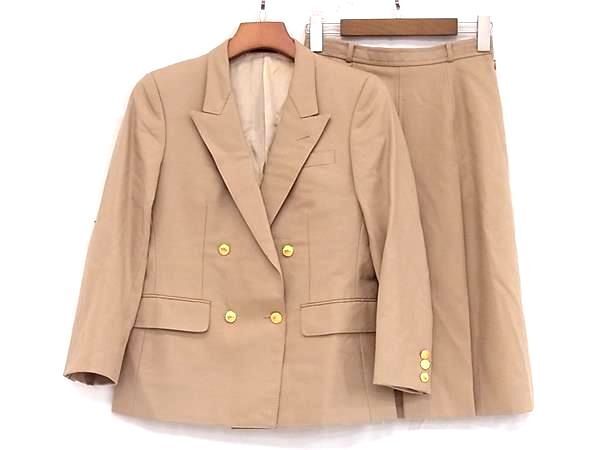 1 jpy # beautiful goods # Burberrys Burberry z wool setup suit jacket skirt size 9AB2 Western-style clothes lady's beige group DA6824