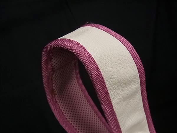 1 иен miumiu MiuMiu кожа × сетка сумка на плечо плечо .. портфель наклонный .. портфель женский слоновая кость серия × розовый серия BI2055
