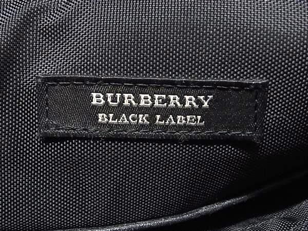 1円 BURBERRY バーバリーブラックレーベル ナイロン×レザー クロスボディ ショルダーバッグ 斜め掛け ブラック系×ベージュ系 FD0026_画像6