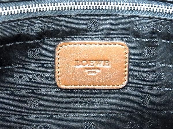 1 jpy # beautiful goods # LOEWE Loewe worn te-ji leather key ring attaching handbag tote bag lady's brown group AW4529