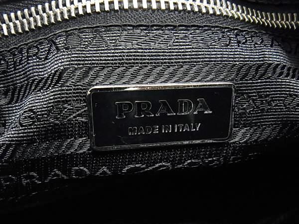 1円 ■美品■ PRADA プラダ テスートナイロン キルティング クロスボディ ショルダーバッグ レディース ブラック系 AY1955の画像6