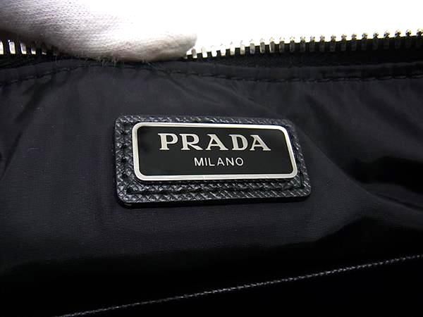 1円 ■美品■ PRADA プラダ テスートナイロン クラッチバッグ セカンドバッグ メンズ レディース ブラック系 AY1761_画像6