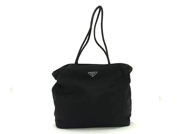 1円 ■美品■ PRADA プラダ テスートナイロン トートバッグ ショルダーバッグ 肩掛け レディース ブラック系 FD0029の画像1