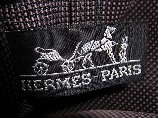 1円 ■美品■ HERMES エルメス エールラインPM キャンバス シルバー金具 ハンドバッグ トートバッグ レディース メンズ グレー系 AW8494_画像6